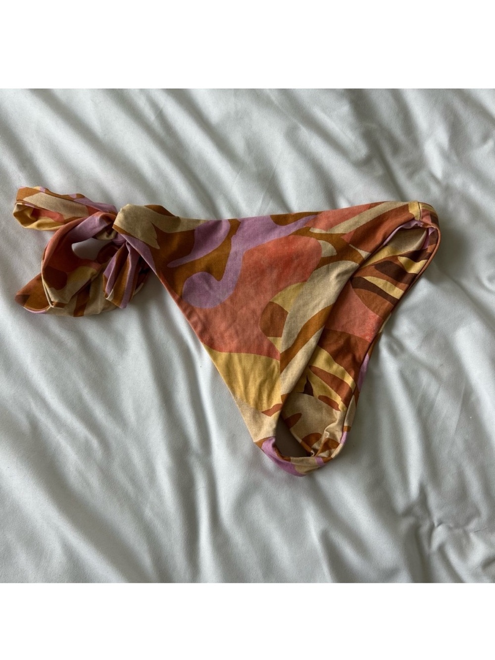 Stone Fox Swim High-Rise Bikini Bottom – Abstract Print